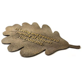 Placa con diseño de hoja de latón BLDP01